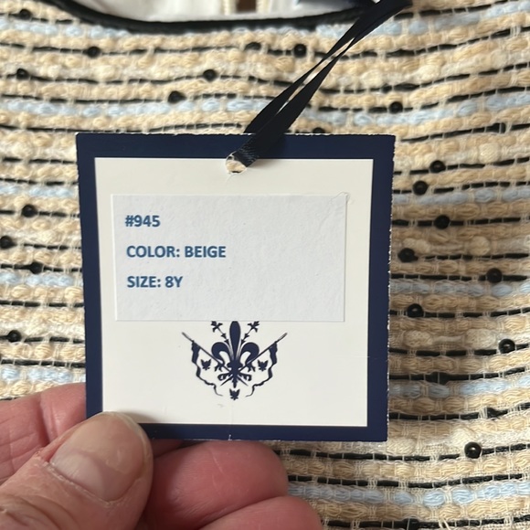 Florence Fancy NWT Blaire Dress in Beige 8Y - Picture 5 of 5